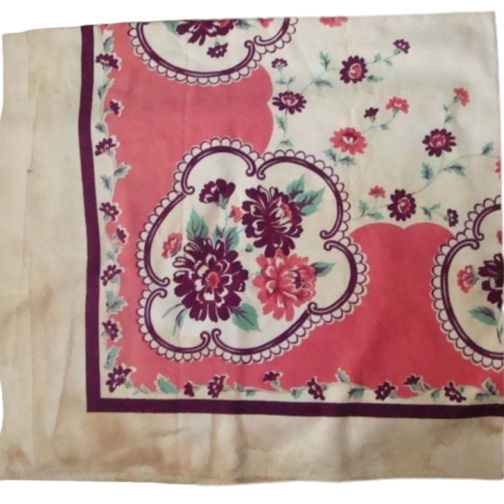 Vintage Floral Tablecloth Cottage Core Granny Grandma - Picture 13 of 16